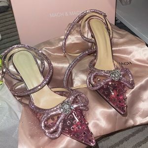 MACH & MACH double bow crystal 100 mm heels